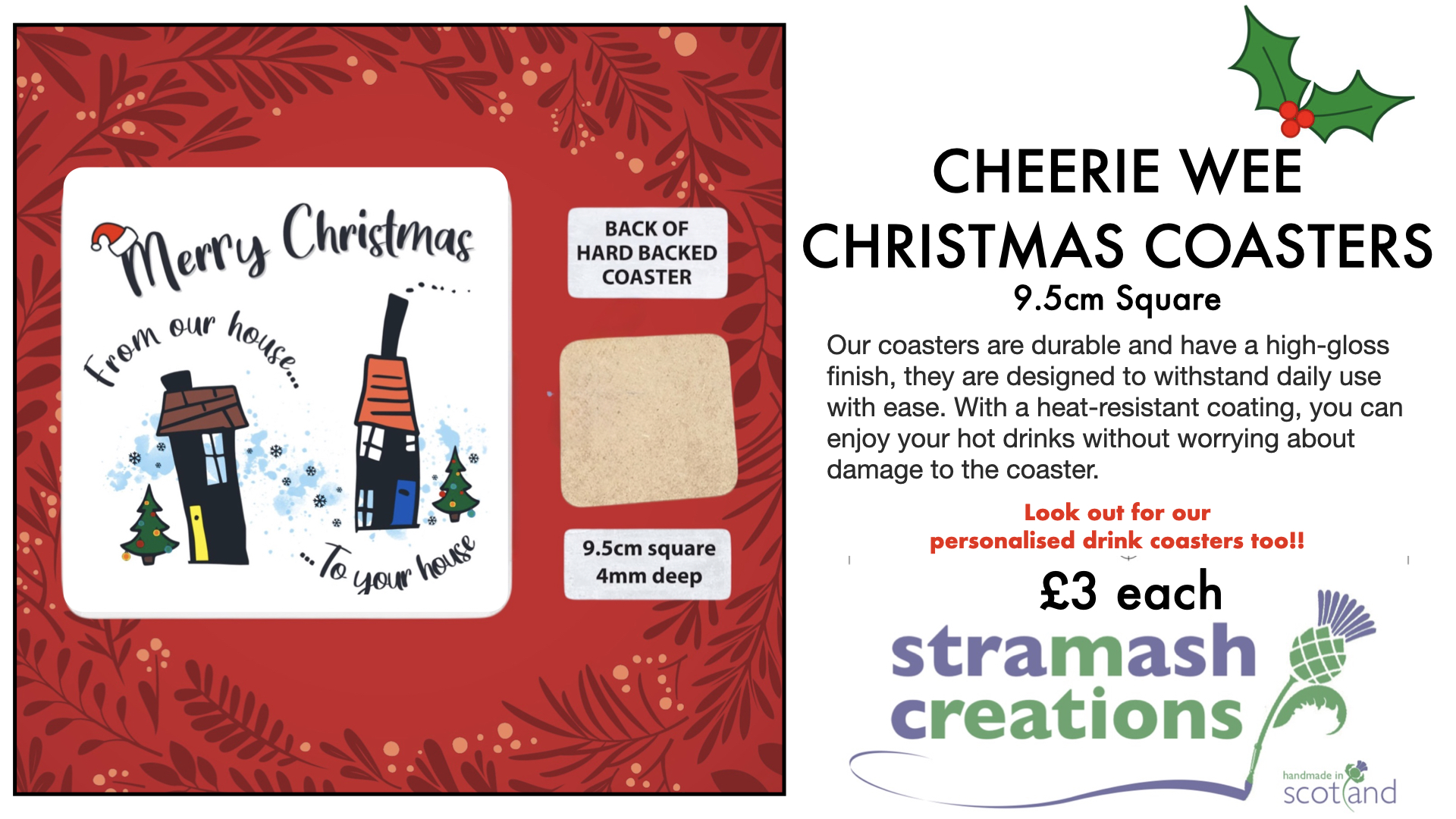 Cheerie Wee Christmas Coasters - Image 11